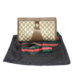 Authentic Gucci brown monogram crossbody bag